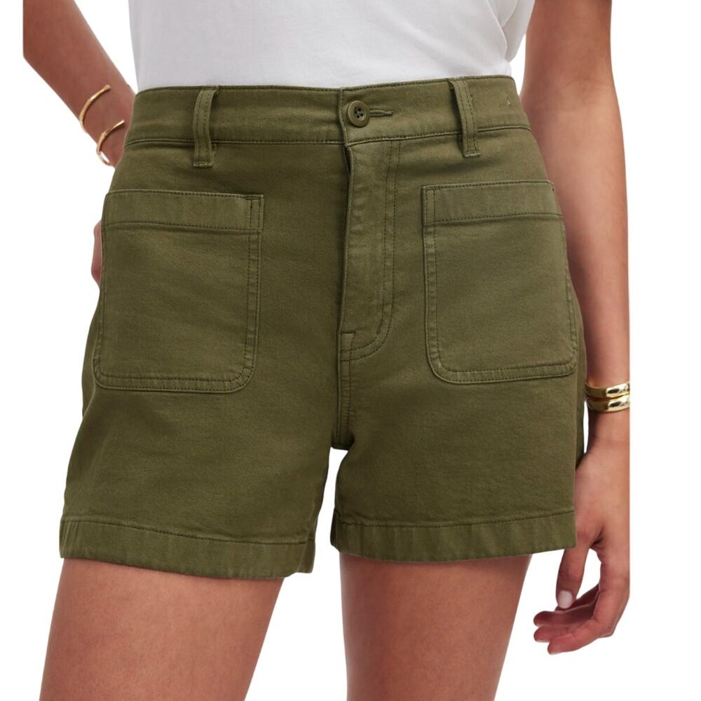 Madewell The Emmett Short Patch Pocket Edition size 32 olive green NWT cotton